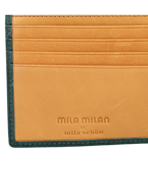 mila milan(ミラ　ミラン)/mila milan ミラ・ミラン 財布 二つ折り ピスタ メンズ レディース 本革 PISTA ブラック グリーン イエロー 黒 254623/img09