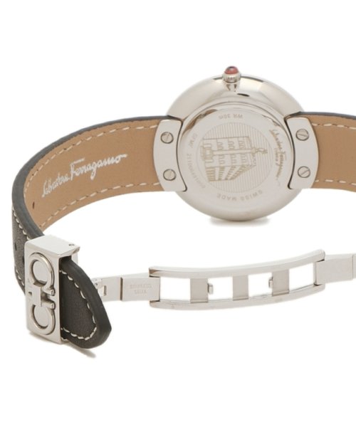FERRAGAMO(フェラガモ)/フェラガモ 時計 レディース シック クォーツ ホワイト ブラック FERRAGAMO SFMF00121 レザー/img02
