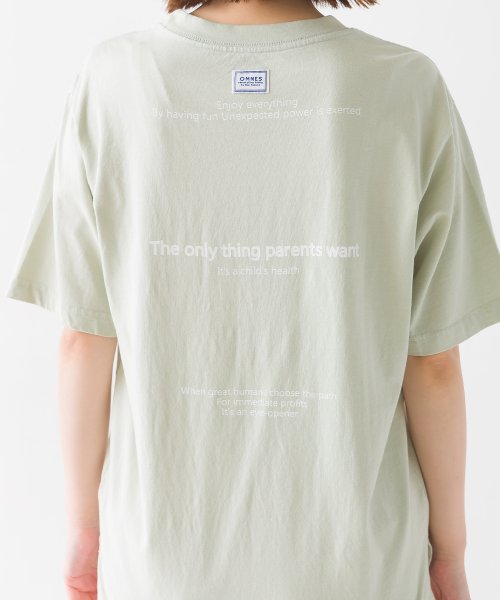 OMNES(オムネス)/【OMNES】ユニセックス バイオポリウォッシュ加工 ロゴプリント半袖Tシャツ/img28