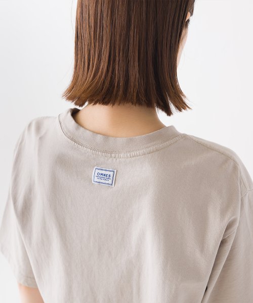 OMNES(オムネス)/【OMNES】ユニセックス バイオポリウォッシュ加工 ロゴプリント半袖Tシャツ/img32