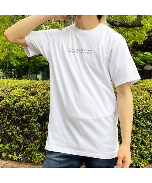 MODISH GAZE(モディッシュ ガゼ)/LIFEバックレタリング半袖Tシャツ/img03