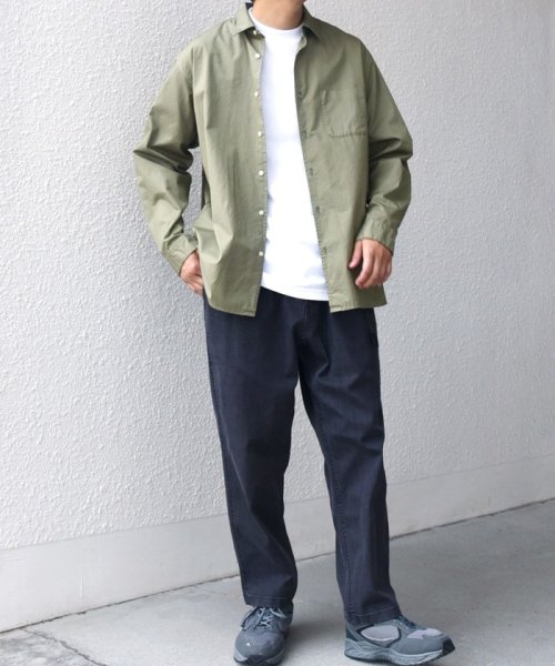 【SHIPS any別注】GRAMiCCi: オーガニックコットン ルーズテーパード ストレッチ デニム パンツ◆ SHIPS