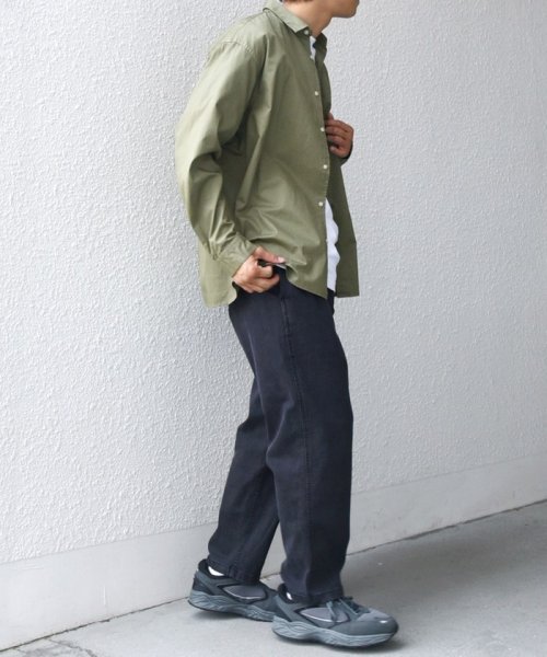 【SHIPS any別注】GRAMiCCi: オーガニックコットン ルーズテーパード ストレッチ デニム パンツ◆ SHIPS