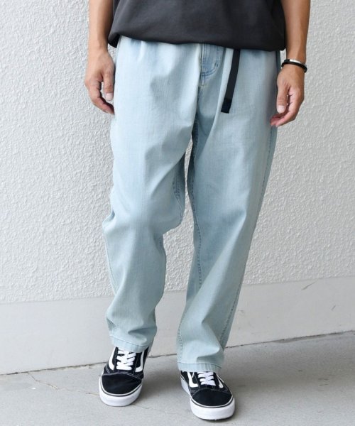 【SHIPS any別注】GRAMiCCi: オーガニックコットン ルーズテーパード ストレッチ デニム パンツ◆ SHIPS