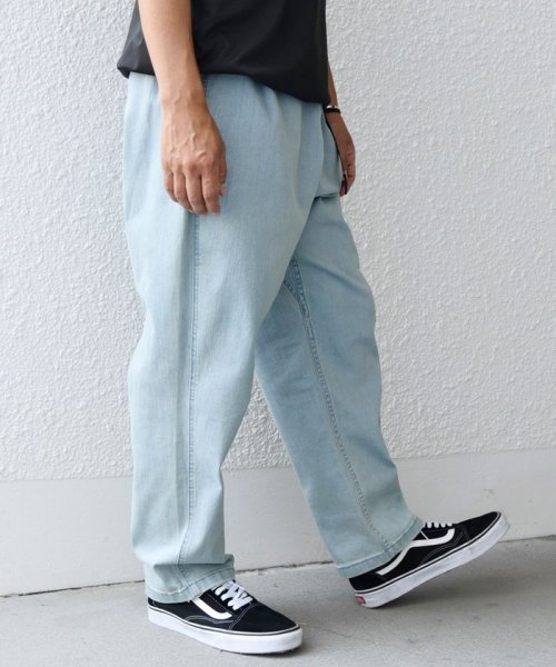 【SHIPS any別注】GRAMiCCi: オーガニックコットン ルーズテーパード ストレッチ デニム パンツ◆ SHIPS