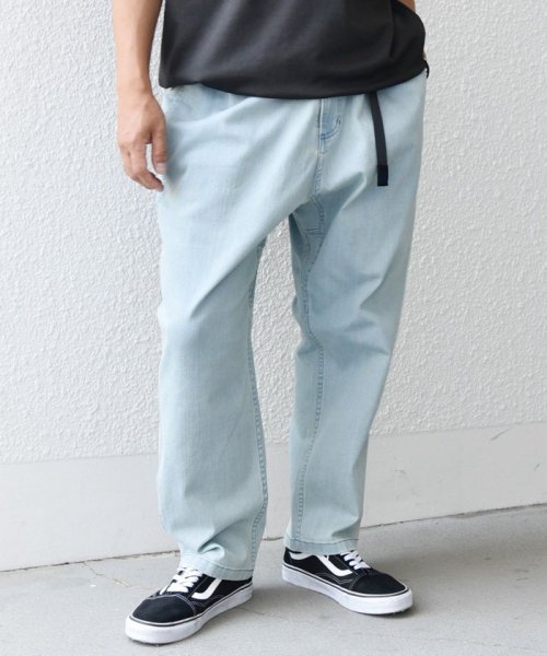 【SHIPS any別注】GRAMiCCi: オーガニックコットン ルーズテーパード ストレッチ デニム パンツ◆ SHIPS