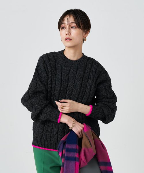 NOLLEY’S(ノーリーズ)/◇【WEB限定カラーあり】【OLDDERBY KNITWEAR】別注アランケーブル配色プルオーバーニット/img41