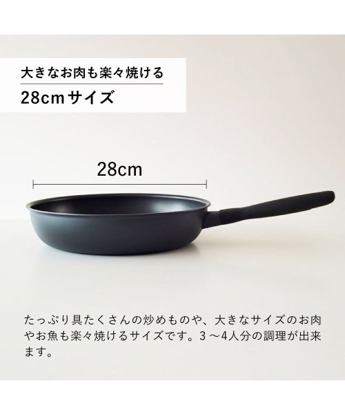 MEYER(マイヤー)/ マイヤー MEYER フライパン 28cm ミッドナイト IH ガス対応 MIDNIGHT FRY PAN MNH－P28/img04