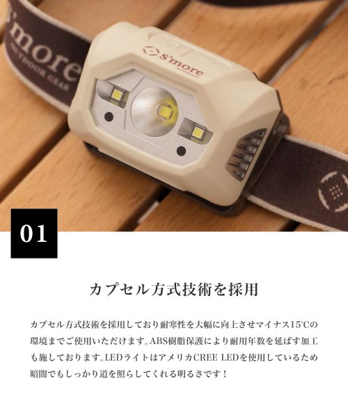 S'more(スモア)/【S'more / YAKOU440 】ヘッドライト 充電式/img03