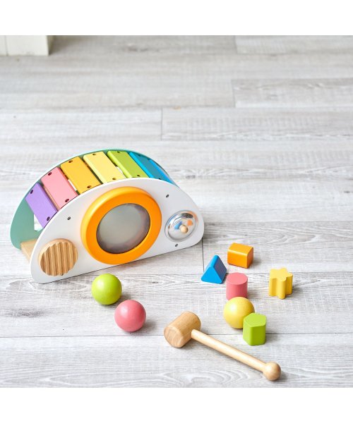 アイムトイ Imtoy 打楽器 型はめ パズル ロッキングアクティビティ 男の子 女の子 1歳から 知育玩具 おもちゃ 木のおもちゃ 音あそび Im アイムトイ Imtoy Magaseek