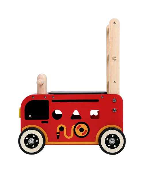 ImTOY(アイムトイ)/アイムトイ ImTOY 手押し車 積み木 型はめ パズル ウォーカー アンド ライド 消防車 男の子 女の子 1歳から 知育玩具 おもちゃ 木のおもちゃ IM－/img02