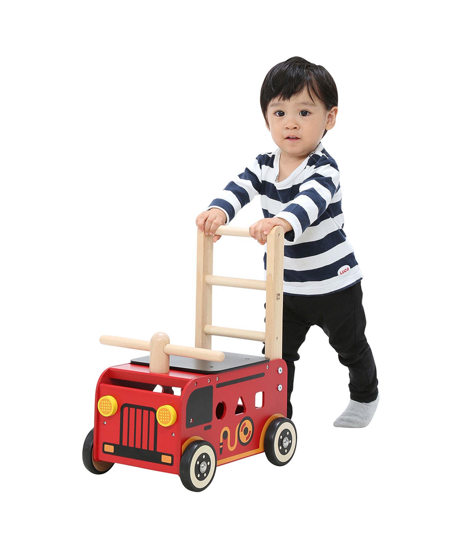手押し車 消防車 子ども おもちゃ 知育玩具 - 手押し車