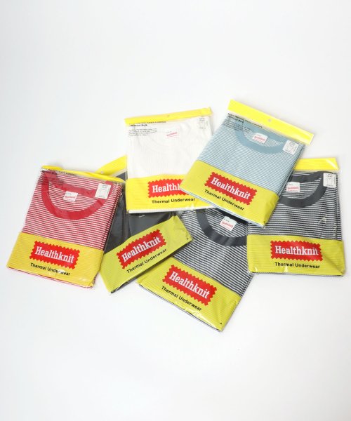 salong hameu(salong hameu)/【Salong hameu】Healthknit（ヘルスニット）クルーネック ワッフル半袖Tシャツ/ユニセックス/無地・ボーダーリンガーT/1P パックT/img07