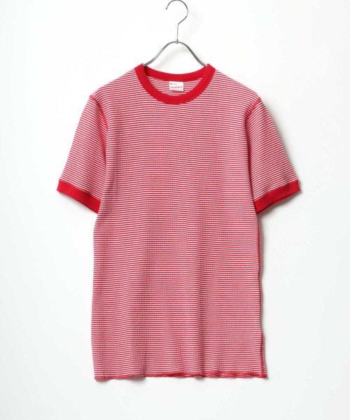 salong hameu(salong hameu)/【Salong hameu】Healthknit（ヘルスニット）クルーネック ワッフル半袖Tシャツ/ユニセックス/無地・ボーダーリンガーT/1P パックT/img19