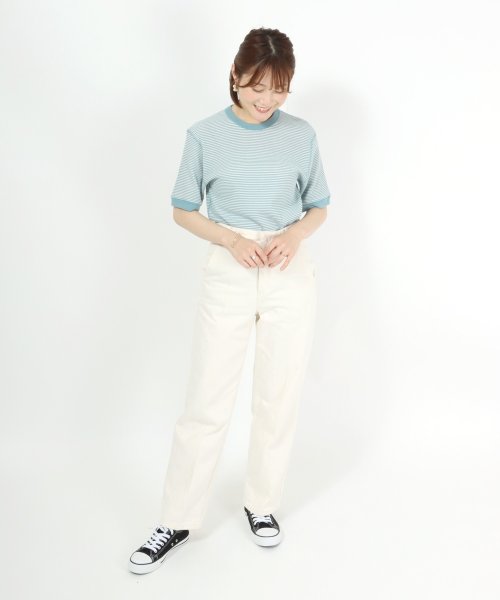 salong hameu(salong hameu)/【Salong hameu】Healthknit（ヘルスニット）クルーネック ワッフル半袖Tシャツ/ユニセックス/無地・ボーダーリンガーT/1P パックT/img40