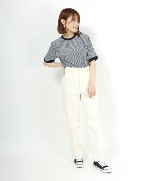 salong hameu(salong hameu)/【Salong hameu】Healthknit（ヘルスニット）クルーネック ワッフル半袖Tシャツ/ユニセックス/無地・ボーダーリンガーT/1P パックT/img44