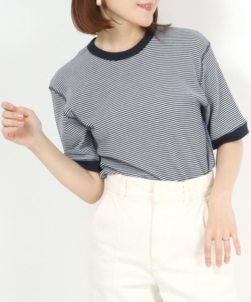 salong hameu(salong hameu)/【Salong hameu】Healthknit（ヘルスニット）クルーネック ワッフル半袖Tシャツ/ユニセックス/無地・ボーダーリンガーT/1P パックT/img47