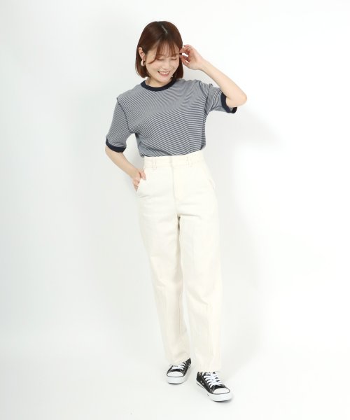 salong hameu(salong hameu)/【Salong hameu】Healthknit（ヘルスニット）クルーネック ワッフル半袖Tシャツ/ユニセックス/無地・ボーダーリンガーT/1P パックT/img48