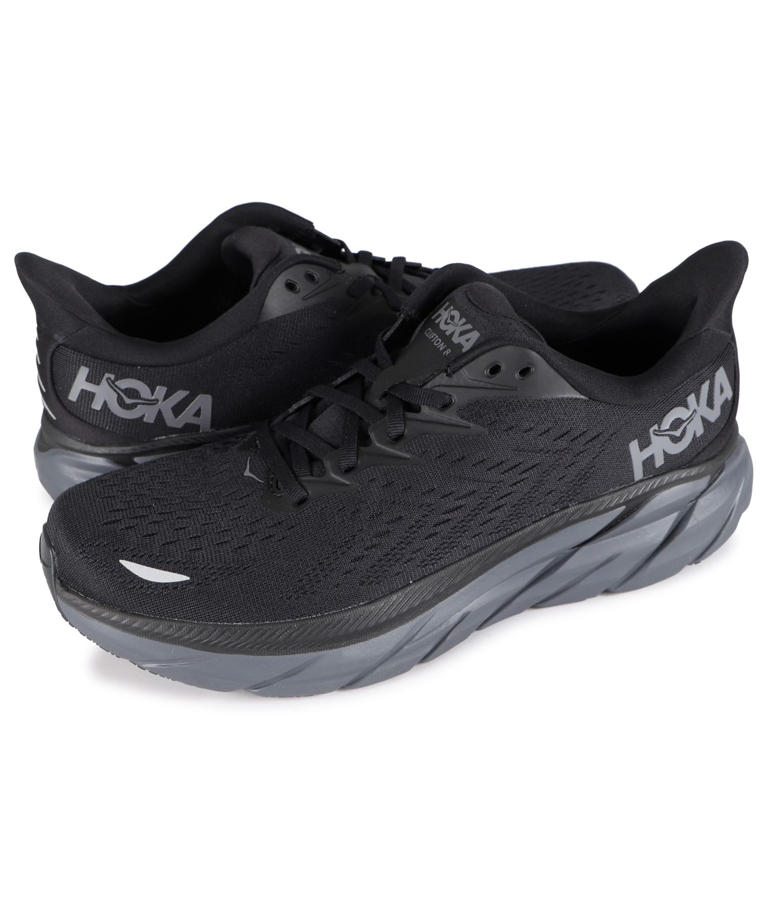 HOKA ONE ONE ホカオネオネ クリフトン8 スニーカー メンズ 厚底 CLIFTON 8 ブラック 黒 1119393