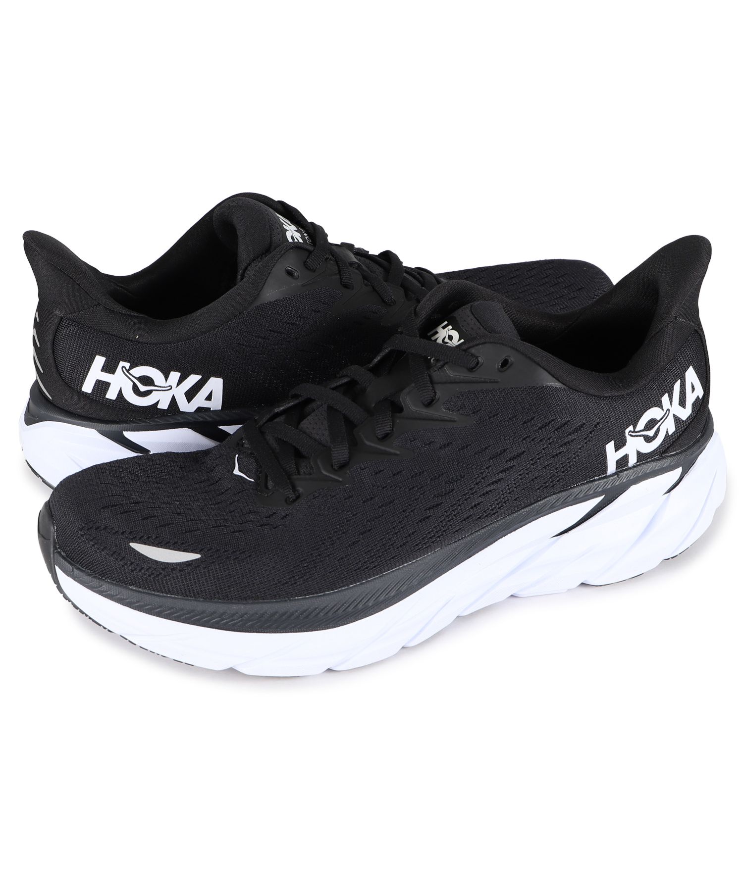 HOKA ONE ONE ホカオネオネ クリフトン8 スニーカー メンズ 厚底 CLIFTON 8 ブラック 黒 1119393