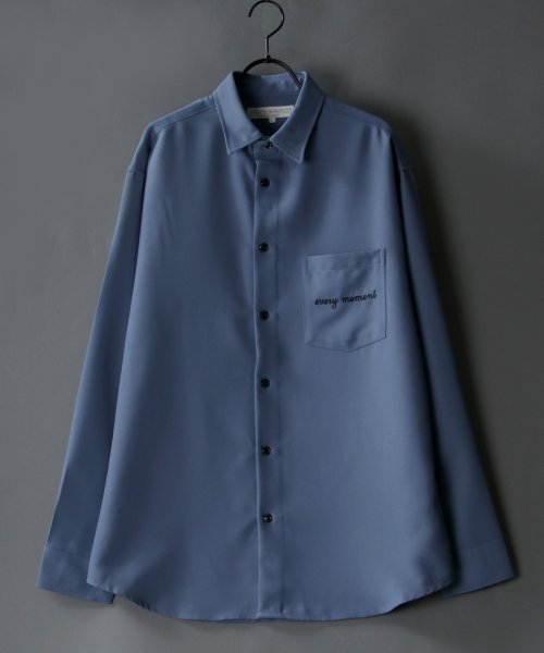 SITRY(SITRY)/【SITRY】バックステッチ レギュラーカラーシャツ メンズ シャツ 刺繍 長袖シャツ/img02