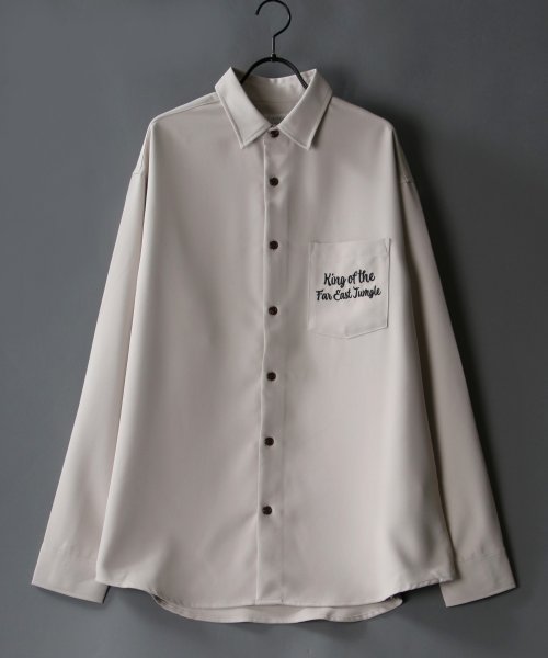 SITRY(SITRY)/【SITRY】バックステッチ レギュラーカラーシャツ メンズ シャツ 刺繍 長袖シャツ/img04