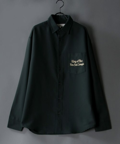 SITRY(SITRY)/【SITRY】バックステッチ レギュラーカラーシャツ メンズ シャツ 刺繍 長袖シャツ/img05