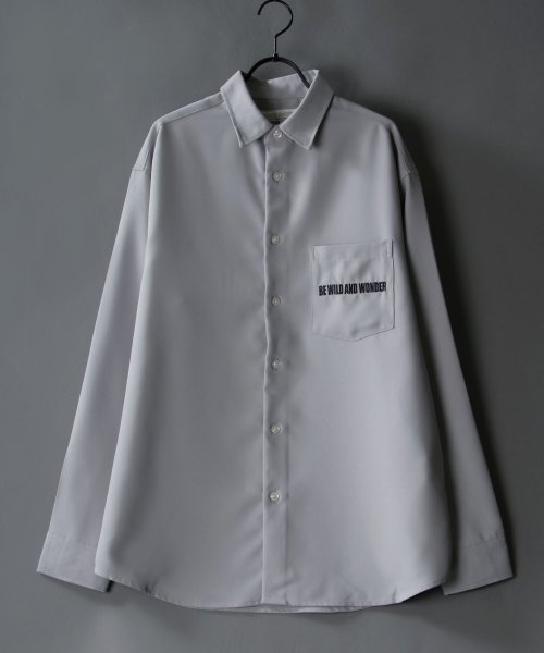 SITRY(SITRY)/【SITRY】バックステッチ レギュラーカラーシャツ メンズ シャツ 刺繍 長袖シャツ/img08