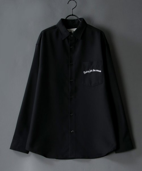 SITRY(SITRY)/【SITRY】バックステッチ レギュラーカラーシャツ メンズ シャツ 刺繍 長袖シャツ/img11
