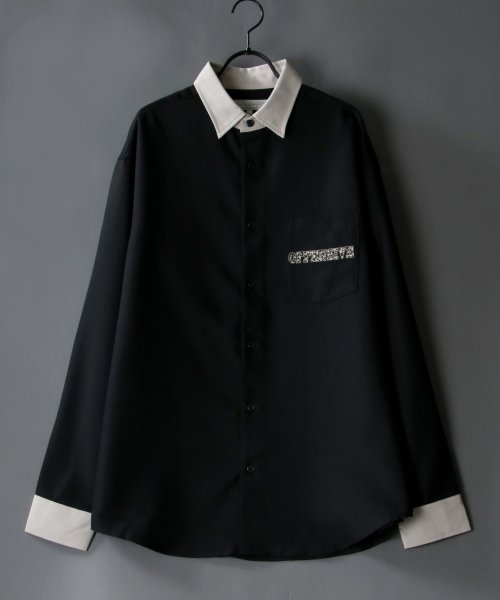 SITRY(SITRY)/【SITRY】バックステッチ レギュラーカラーシャツ メンズ シャツ 刺繍 長袖シャツ/img12