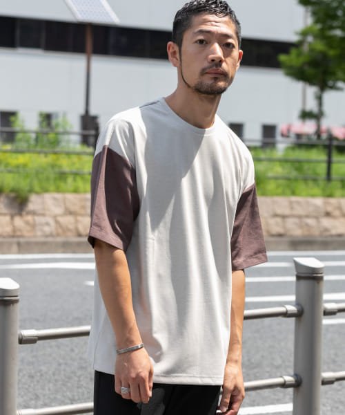 URBAN RESEARCH ROSSO(URBAN　RESEARCH　ROSSO（MEN）)/『UR TECH ひやサラクール』AIR DRYリネンスリーブドッキングTシャツ/img15