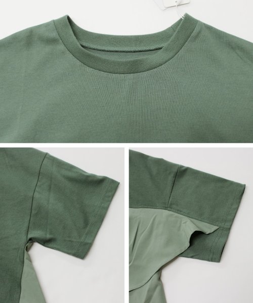 Fizz(フィズ)/異素材切替えBACKフリルTシャツ 半袖/img18