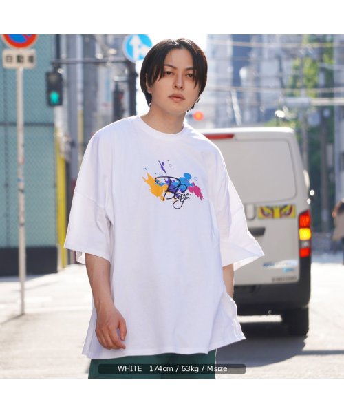 1111clothing(ワンフォークロージング)/モンスターシルエット tシャツ メンズ オーバーサイズ tシャツ レディース ビッグtシャツ 綿100% トップス 半袖 カットソー ビッグt バックプリント /img06