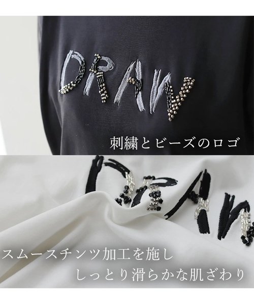 REAL　CUBE(リアルキューブ)/ビーズ刺繍ロゴTシャツ/img03