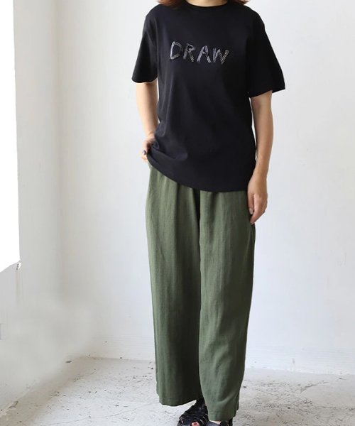 REAL　CUBE(リアルキューブ)/ビーズ刺繍ロゴTシャツ/img04