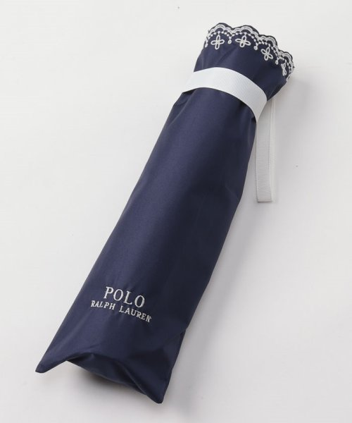 POLO RALPH LAUREN(umbrella)(ポロラルフローレン（傘）)/晴雨兼用折りたたみ日傘　大きめ ”フローラル刺繍”/img02