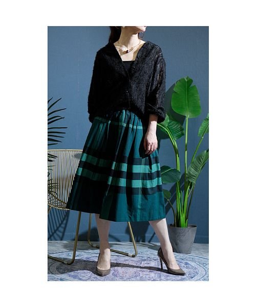Sawa a la mode(サワアラモード)/爽やかな雰囲気纏うグリーンチェックフレアスカート/img08