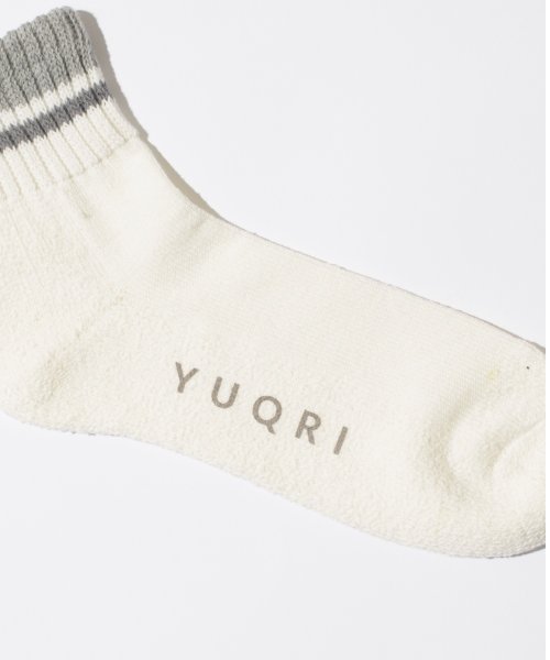 YUQRI(YUQRI)/【YUQRI / ユクリ】comfy half pile rib line 「 抗菌防臭・消臭・制菌」リブ ソックス 靴下 日本製 父の日  プレゼント /img06