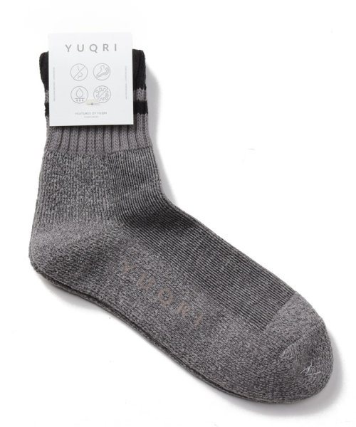 YUQRI(YUQRI)/【YUQRI / ユクリ】comfy half pile rib line 「 抗菌防臭・消臭・制菌」リブ ソックス 靴下 日本製 父の日  プレゼント /img22