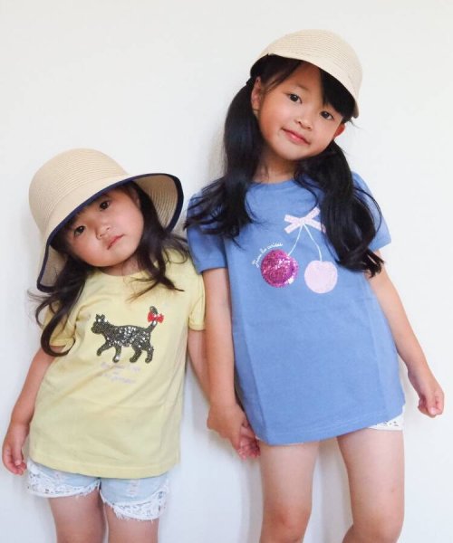 セール】【100－140cm/接触冷感】GIRLスパンコールTシャツ(504710933) | シューラルーキッズ(SHOO・LA・RUE(Kids)  ) - MAGASEEK