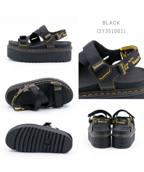 DR.MARTENS(ドクターマーチン)/レディース ドクターマーチン Dr.Martens サンダル ブラック QUAD ZEBRILUS WEBBING シャークソール HI－KIMBER/img05