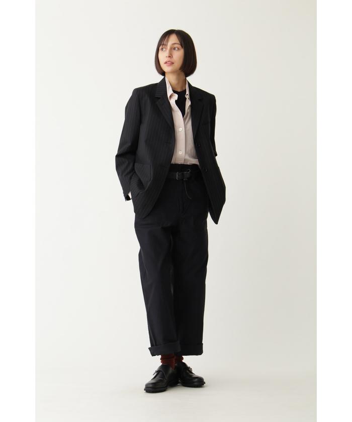 【セットアップ対応商品】STRIPE WOOL PLAINWEAVE