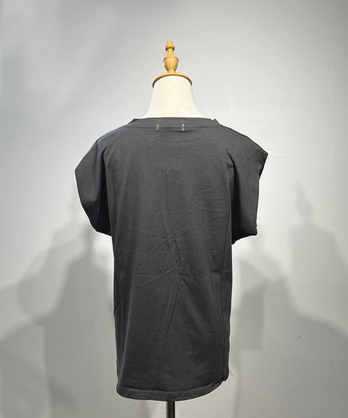 futier land(フューティアランド)/Tシャツ フレンチスリーブ ノースリーブ  ロゴ カジュアル ヴィンテージ 韓国 ファッション / フレンチスリーブロゴTシャツ/img11