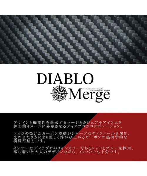 DIABLO(ディアブロ)/セカンドバッグ メンズ 大容量 カーボン加工 クラッチバッグ 高級感 コラボ ボックス型 シンプル 人気 Merge×DIABLO MGD－2547/img03