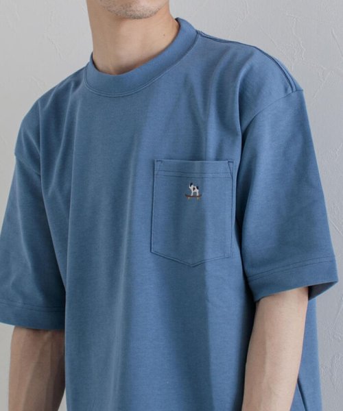GLOSTER(GLOSTER)/【GLOSTER ROAD/グロスターロード】フレンチブルドッグ ワンポイント刺繍半袖Tシャツ/img55
