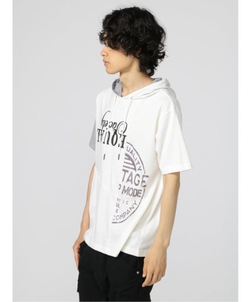 semanticdesign(セマンティックデザイン)/切替カレッジ 半袖ルーズTパーカー 半袖 メンズ Tシャツ カットソー カジュアル インナー ビジネス ギフト プレゼント/img14