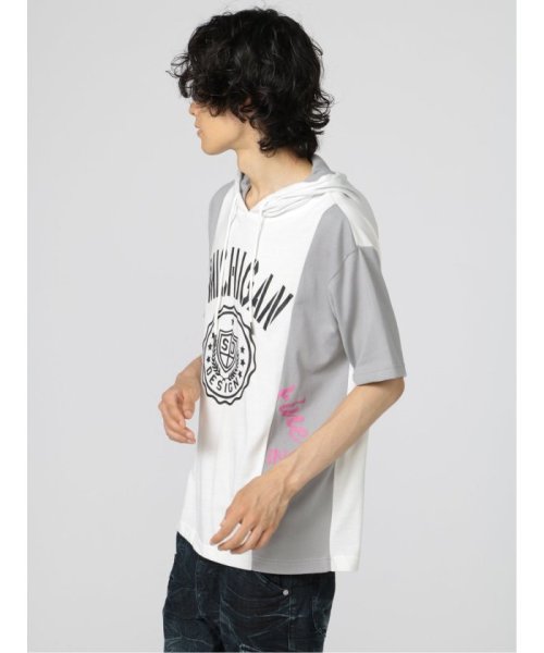 semanticdesign(セマンティックデザイン)/切替カレッジ 半袖ルーズTパーカー 半袖 メンズ Tシャツ カットソー カジュアル インナー ビジネス ギフト プレゼント/img14