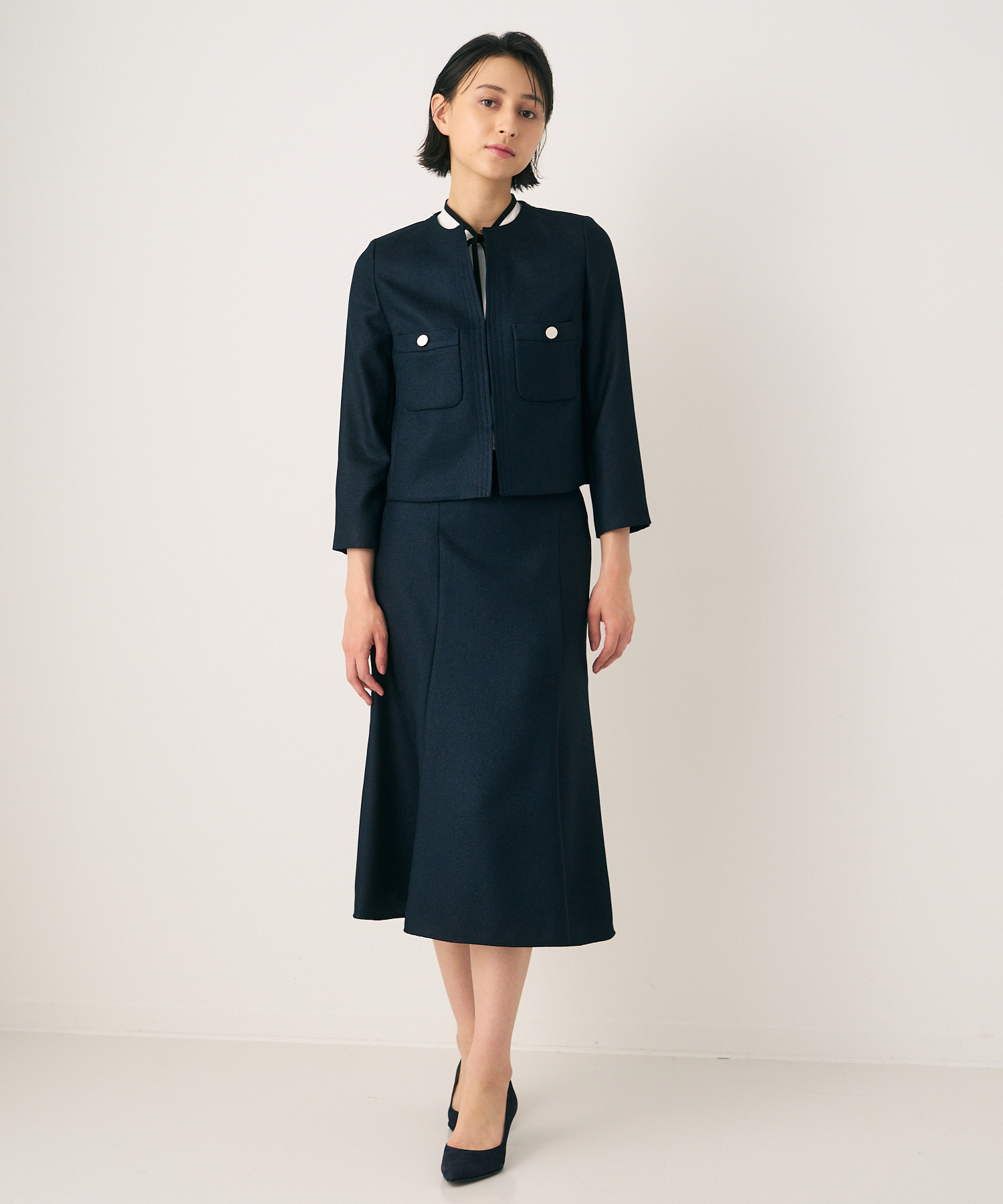 ゆうパケットポストANAYI／キラキラビジュー ノーカラージャケット  