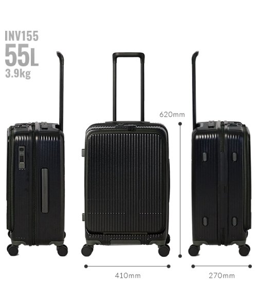 innovator(イノベーター)/2年保証 イノベーター スーツケース 55L Mサイズ 中型 軽量 静音 フロントオープン ストッパー付き キャリーケース INNOVATOR INV155/img05