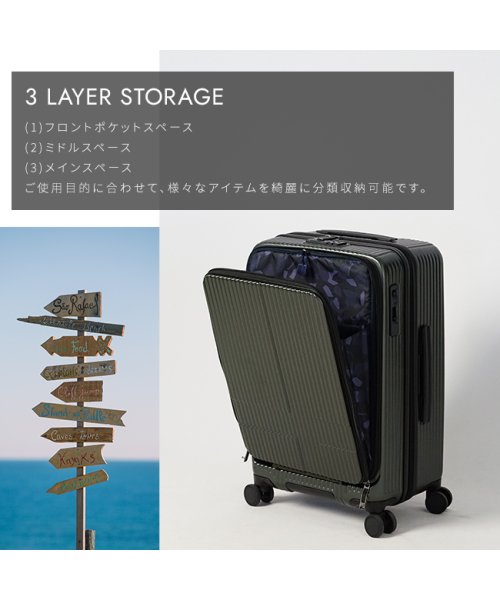 innovator(イノベーター)/2年保証 イノベーター スーツケース 55L Mサイズ 中型 軽量 静音 フロントオープン ストッパー付き キャリーケース INNOVATOR INV155/img06